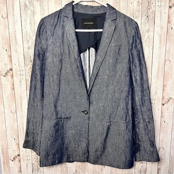 Banana Republic Linen Chambray Blazer - Picture 1 of 7